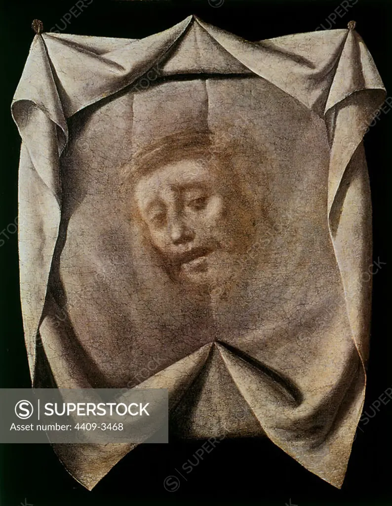 Veronica's Veil. La Santa faz. 1631. Oil on canvas (70 x 51,5). Spanish baroque. Stockholm, National museum. Author: FRANCISCO DE ZURBARAN. Location: NATIONAL MUSEUM. STOCKHOLM. JESUS.