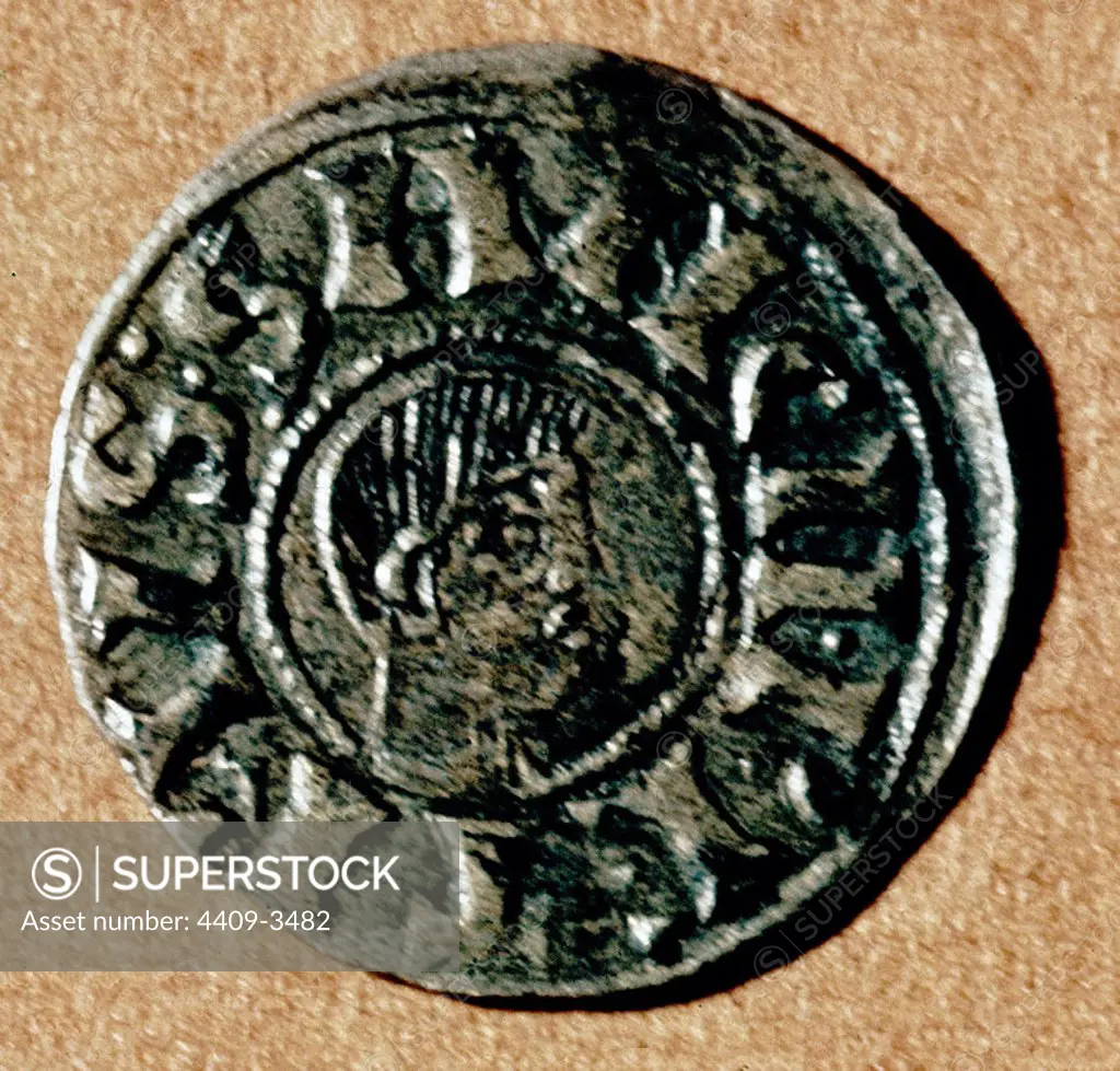 Money of Peter I of Aragon (1074-1104), minted in Huesca. Barcelona, Numismatic cabinet. Location: GABINETE NUMISMATICO. Barcelona. SPAIN. PEDRO I DE ARAGON.