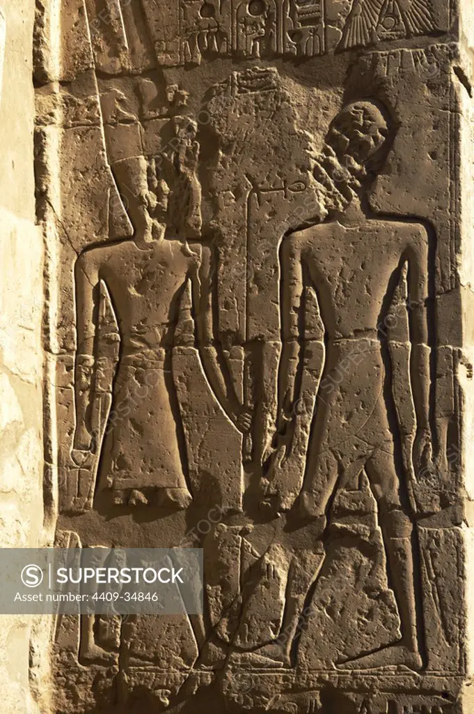 Temple of Luxor. Relief. New Kingdom. Egypt.