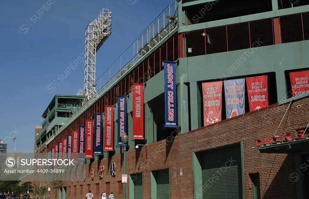 United States. Boston. The Boston Red Sox stadium. Esterior. Massachusetts.