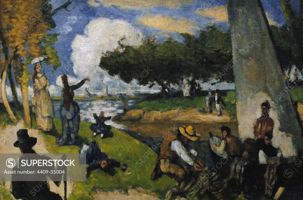 Paul Cezanne (1839-1906). French Post-Impressionist painter. The Fishermen (Fantastic Scene). Ca. 1875. Oil on canvas. Metropolitan Museum. New York. United States.