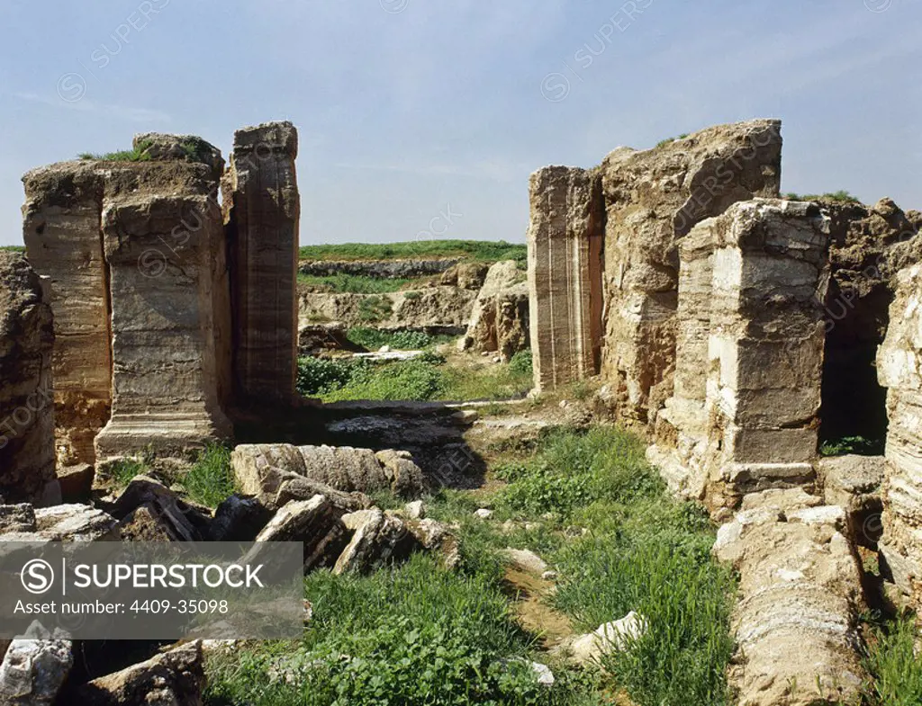 Syria. Dura-Europos, Hellenistic, Parthian and Roman city. Today, Salhiye_. Temple of Atargatis. Photo taken before civil war.