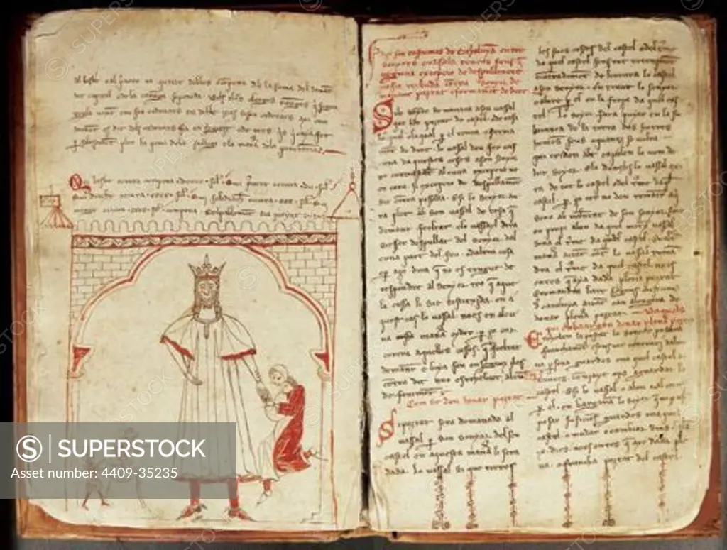 Usages of Catalonia. Catalan manuscript. 14th century.