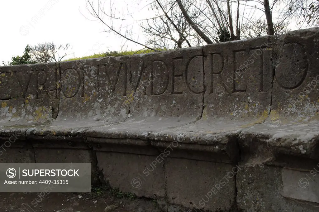 Italy. Pompeii. Roman inscription.