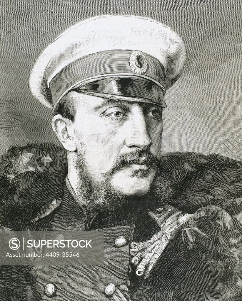 Grand Duke Konstantin Nikolayevich of Russia (1827-1892). Engraving.