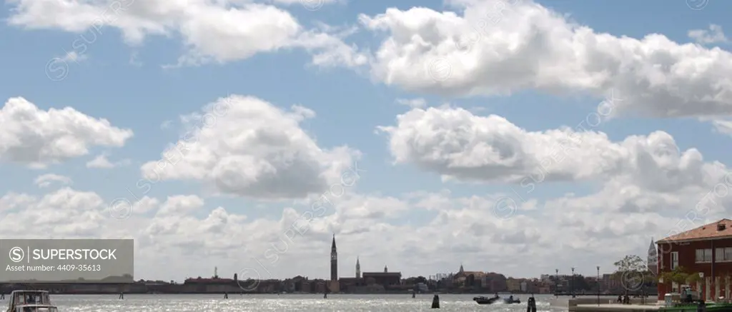 Italy. Venice. Panorama and Venetian Lagoon.