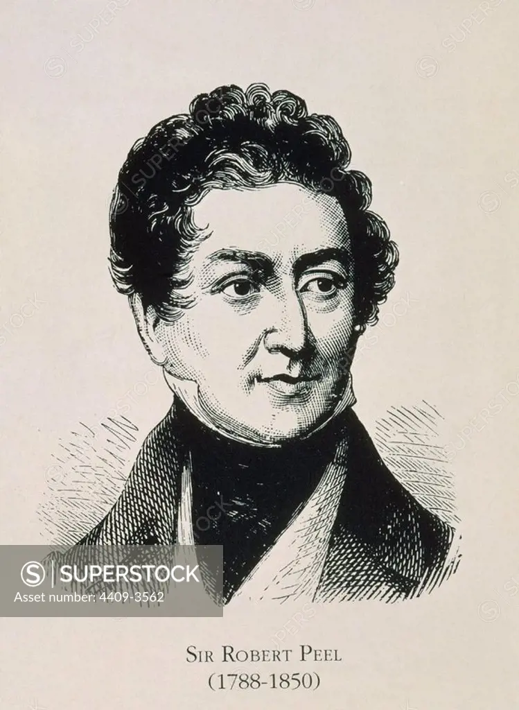 SIR ROBERT PEEL (1788-1850) - PRIMER MINISTRO DEL REINO UNIDO.