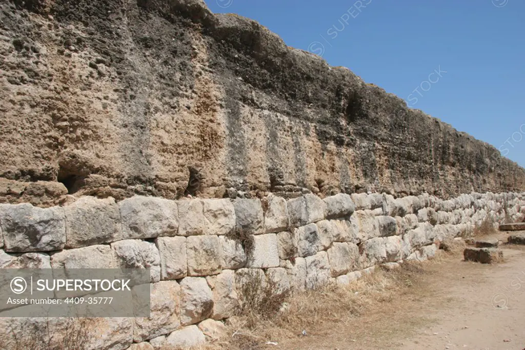 Ampurias. Southern wall. 1st century B.C.. Catalonia. Spain.
