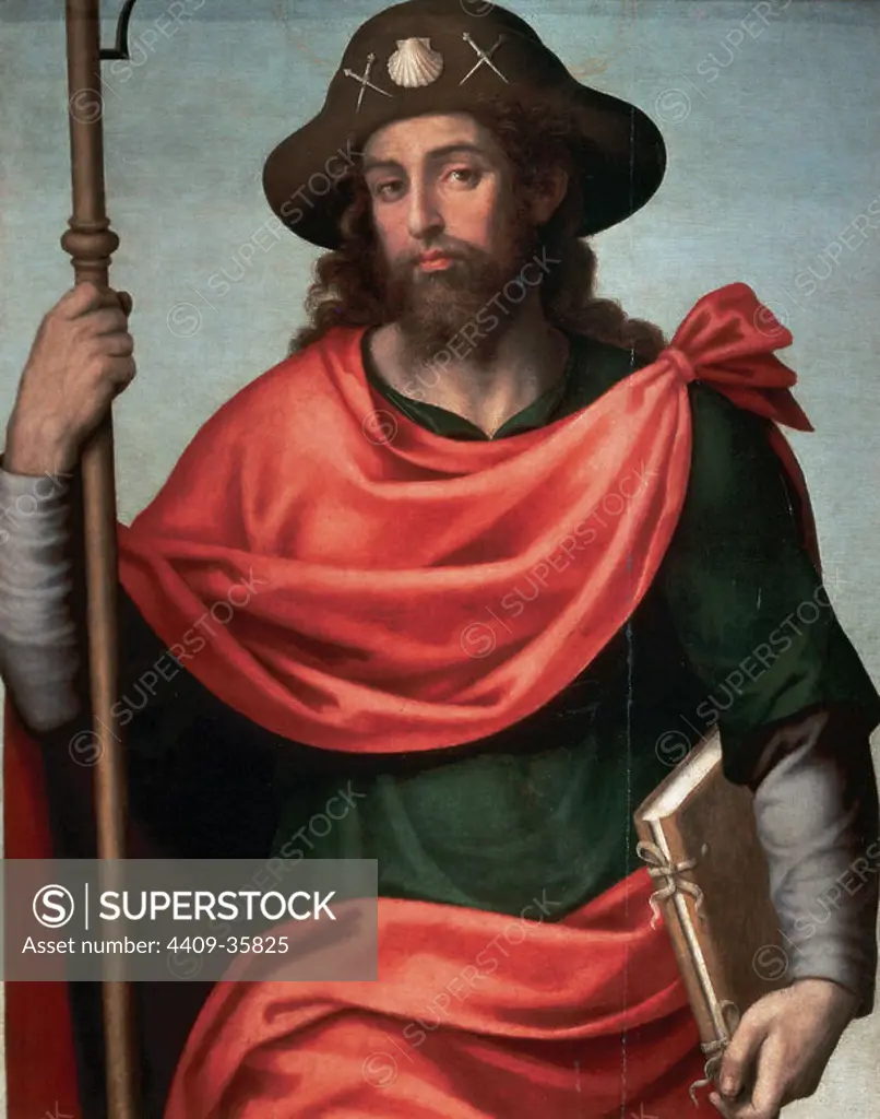 Vicente Juan Masip (also Juan de Juanes) (c.1523-1579). Spanish painter. Saint James pilgrim. Pilgrimage Museum. Santiago de Compostela. La Coruna province. Galicia. Spain.