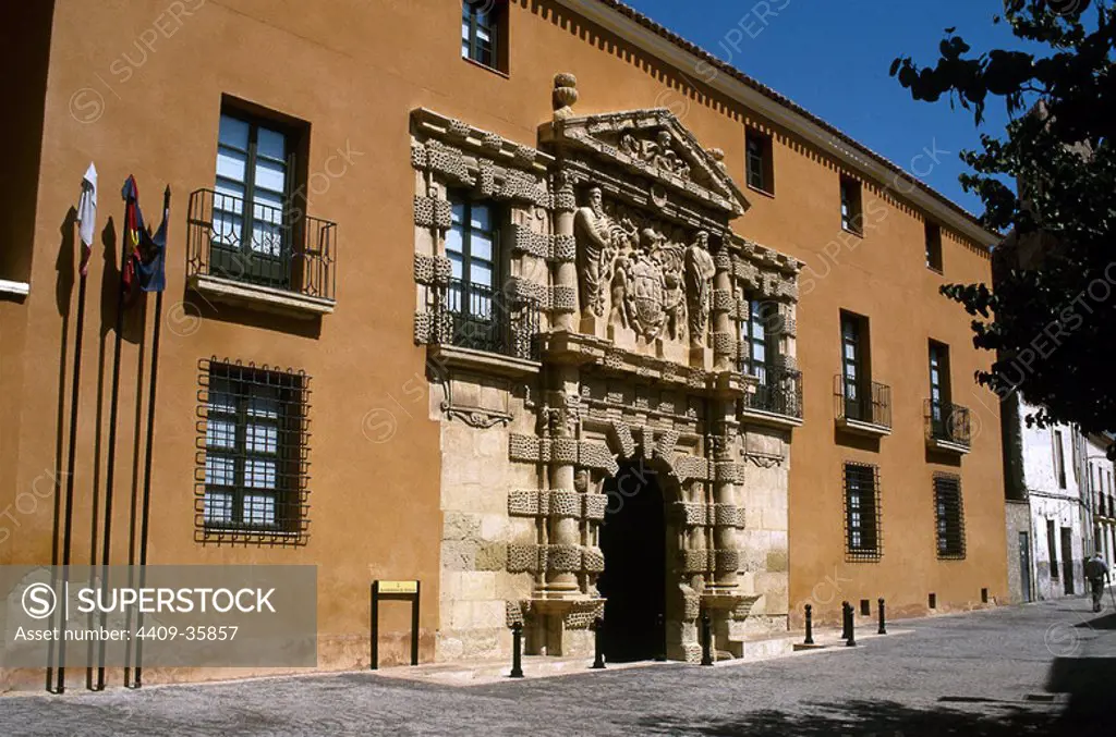 Spain. Almansa. City Hall. Located in the Big House or Palace of the Counts of Cirat, built in the 16th century in Mannerist style. Main facade.