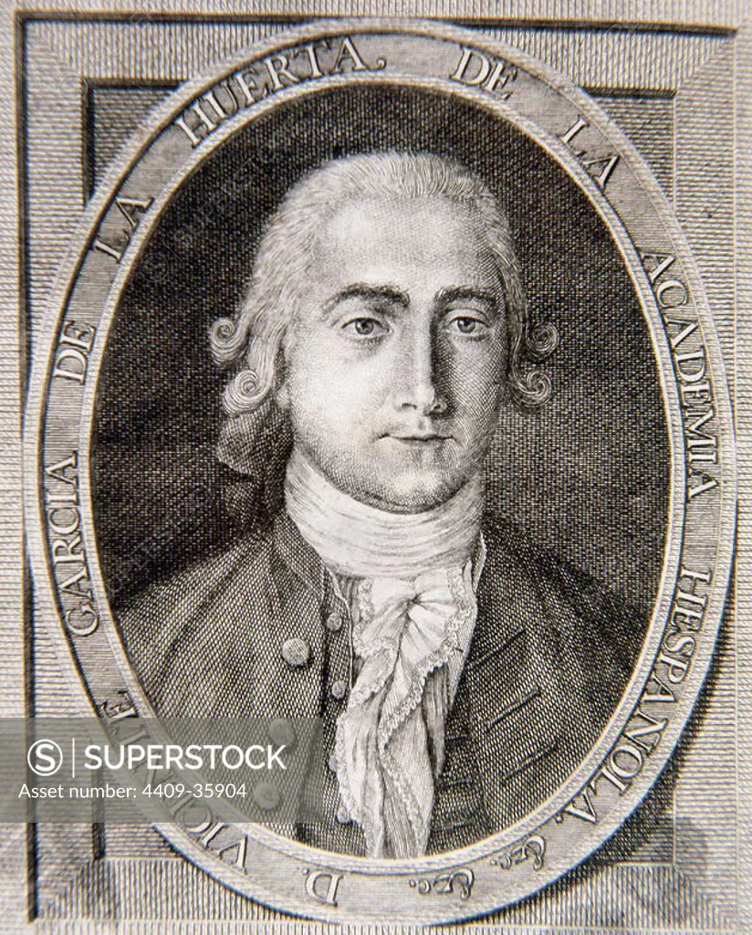 Vicente Antonio Garcia de la Huerta (1734-1787). Spanish dramatist. Engraving. National Library. Madrid. Spain.