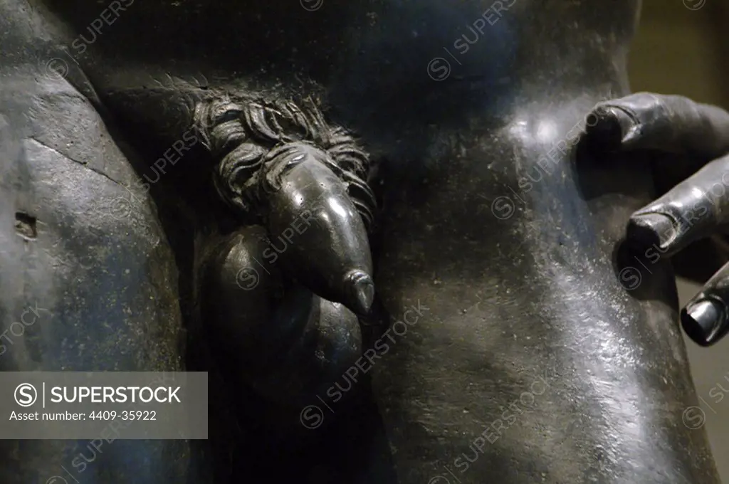 Greek Art. Hellenistic. Bronze male statue. 2nd or 1st century B.C.. Metropolitan Museum of Art. New York. United States.