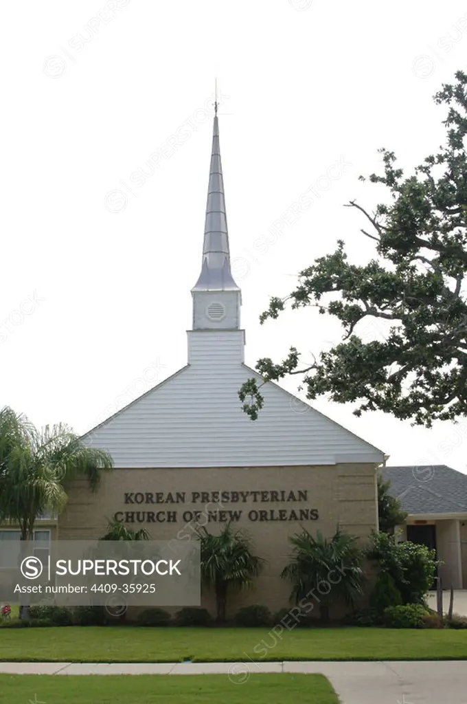 New Orleans. Korean Presbyterian Church. Outside. View. State of Louisiana. USA.