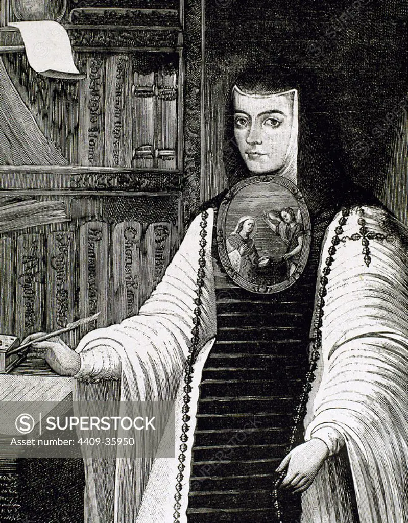 Sor Juana Ines de la Cruz (1648/1651-1695). Mexican writer.