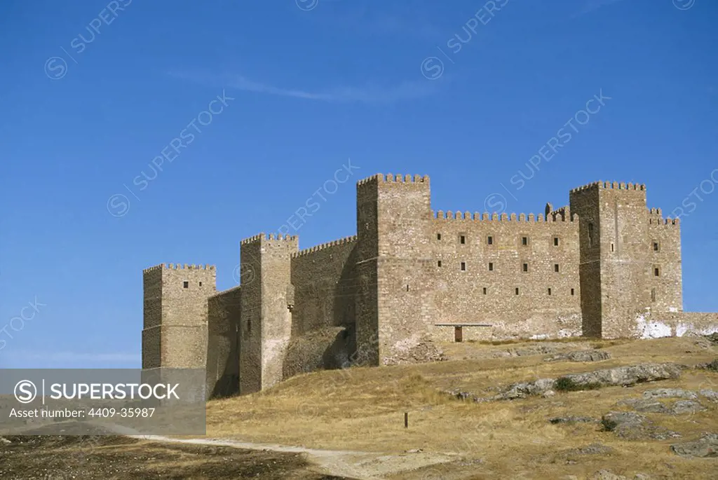 SIGUENZA. Castle built by Arabs in the twelfth century. It is now an inn of tourism. Guadalajara province. Castile-La Mancha. Spain.