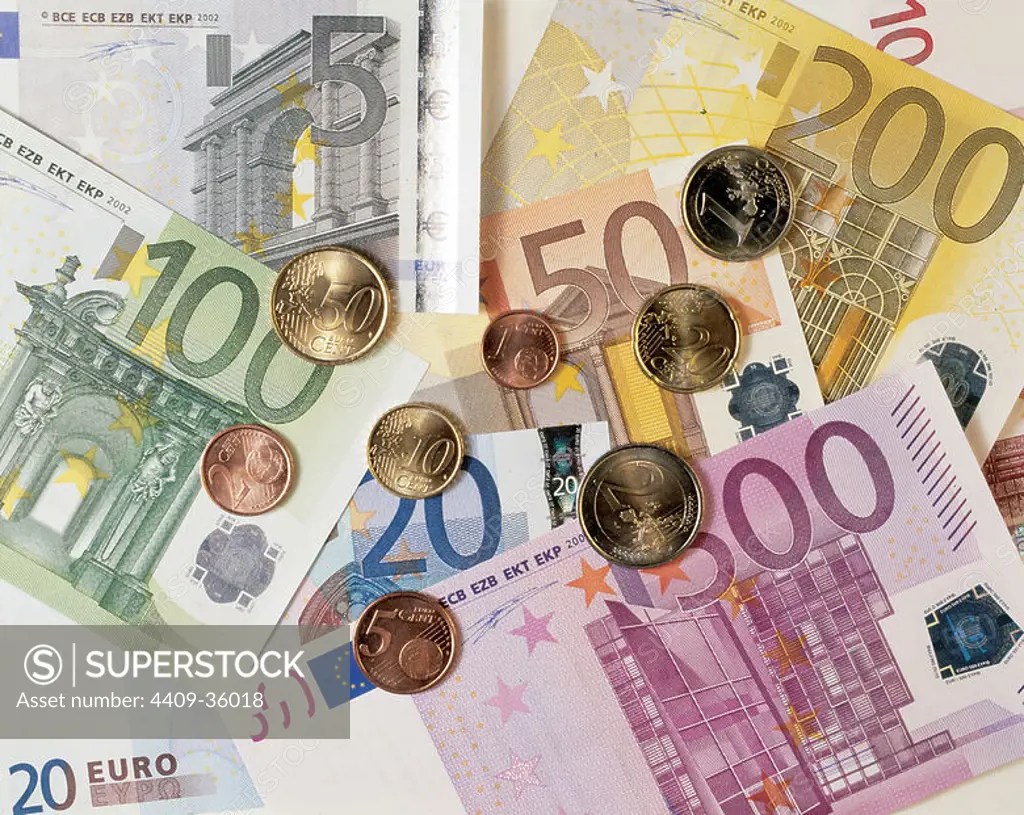 Euros. Still life.