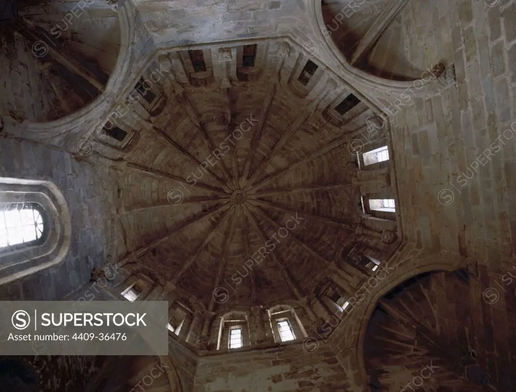 Spain. Plasencia. Cathedral. Dome of the St Paul's Chapel. 13th century. Interior. Extremadura.