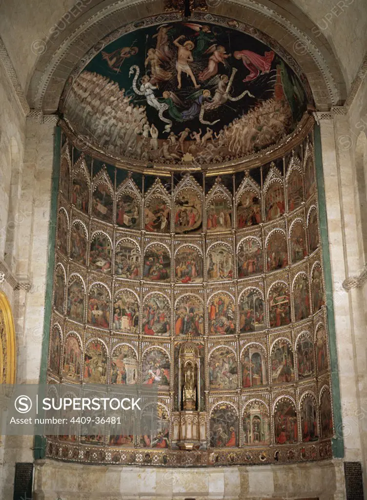 Spain. Salamanca. Old Cathedral. Main Altarpiece by Dello Delli (1404-1466).