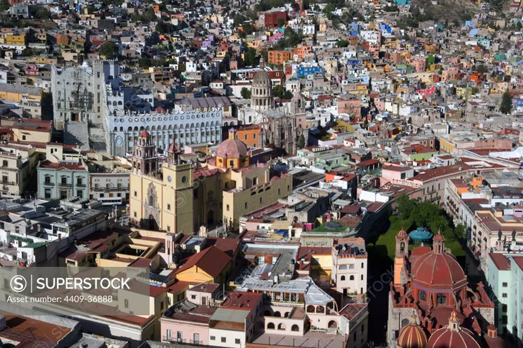 MEXICO. GUANAJUATO. Panorámica de la ciudad, declarada Patrimonio Cultural de la Humanidad por la UNESCO. Estado de Guanajuato.