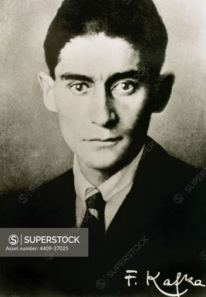 Franz Kafka (1883-1924). Czech writer in German language. Portrait.