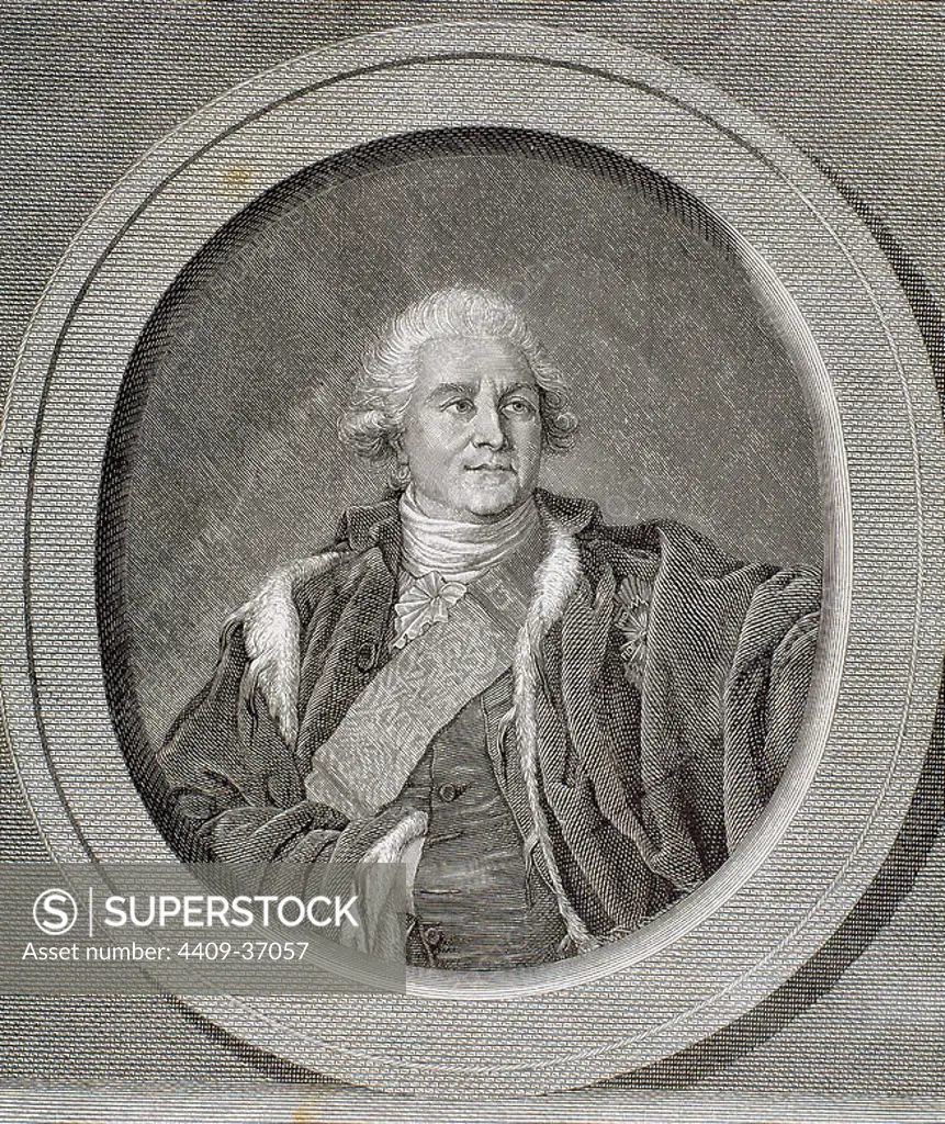 Stanislaus II Poniatowski Augustus (1732-1798). Last King of Poland (1764-1795). Abdicated in 1795 (third division of Poland). Engraving byTreibmann.