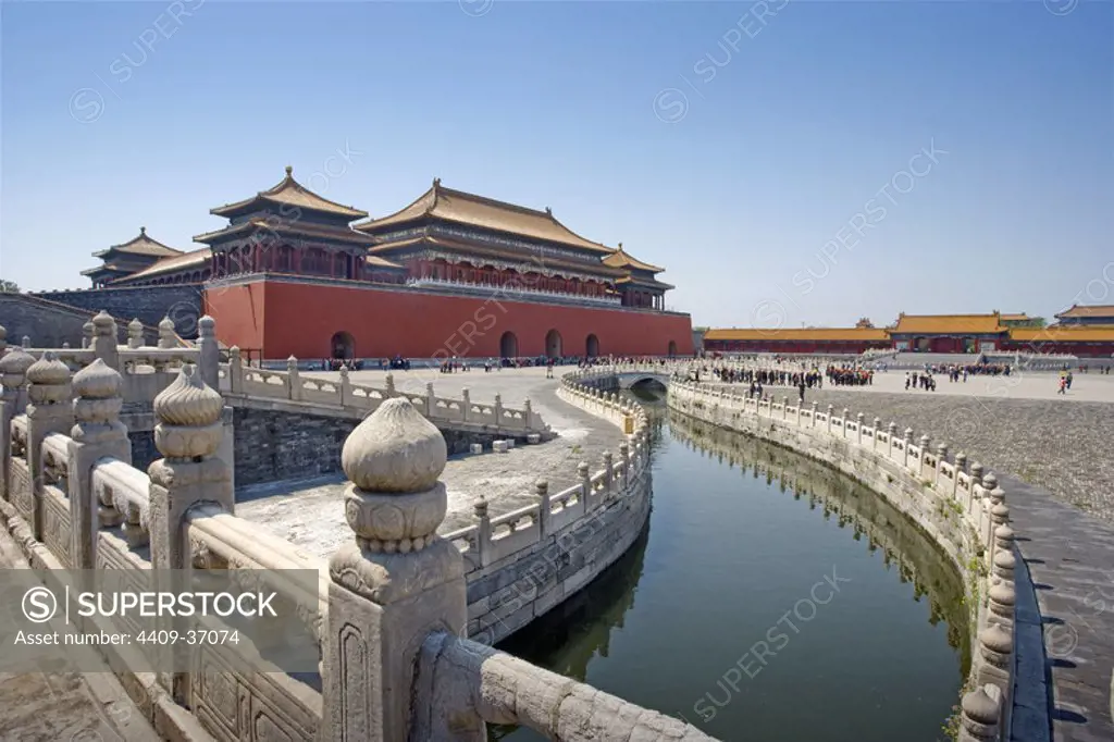 China. Beijing. Interior of the Forbidden City (15th century).