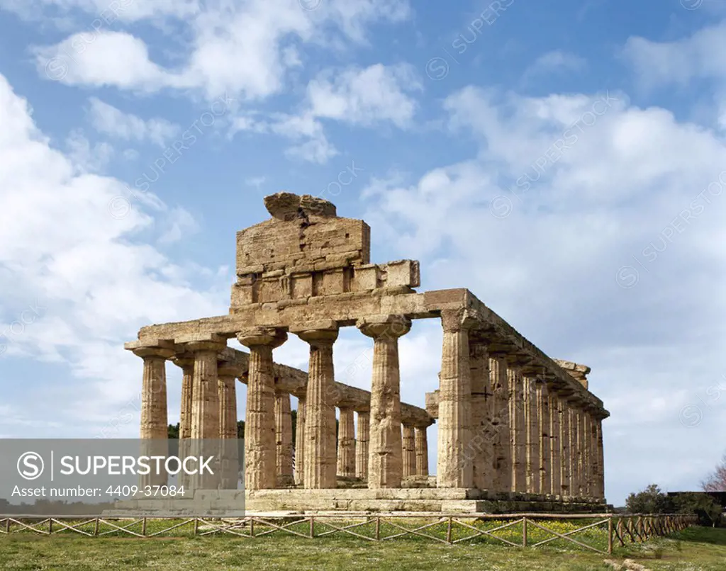 Paestum. Temple of Athena. 6th century BC. Italy.