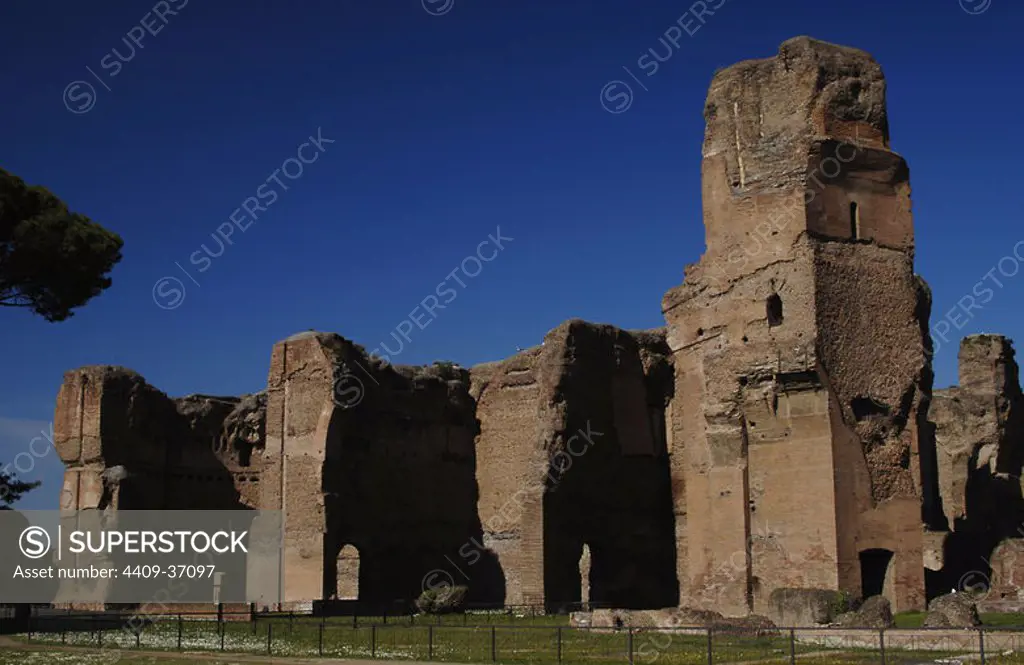 Italy. Rome. Baths of Caracalla. Imperial period. Ruins.