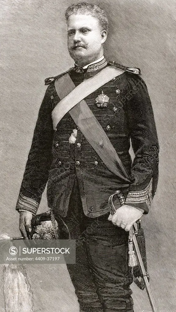 Charles I of Portugal (1863-1908). King of Portugal and the Algarves (1889-1908). Engraving by Carretero.