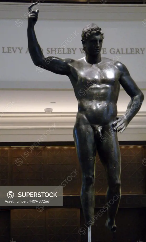 Greek Art. Hellenistic. Bronze male statue. 2nd or 1st century B.C.. Metropolitan Museum of Art. New York. United States.