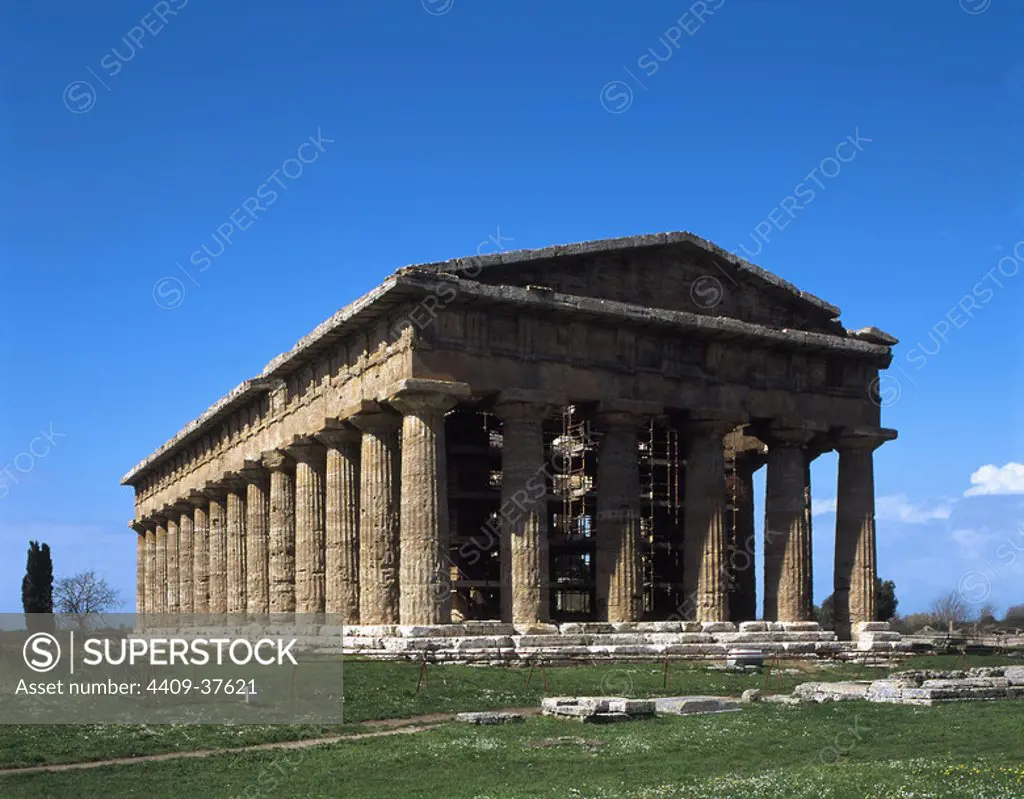 Paestum. Temple of Poseidon. 5th century BC. Italy.