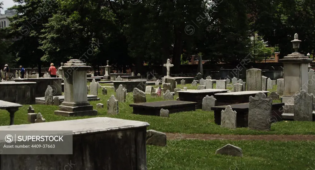 United States. Pennsylvania. Philadelphia. Christ burial Ground. Early-American cemetery.