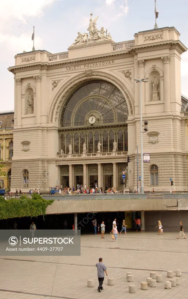 East Station. (Keleti P·lyaudvar). Outside view. Budapest. Hungary.