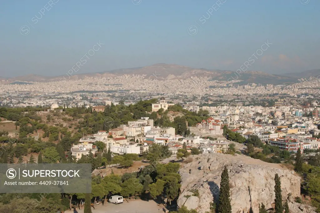 Athens. Panoramic view of the city. Attica. Central Greece. Europe.