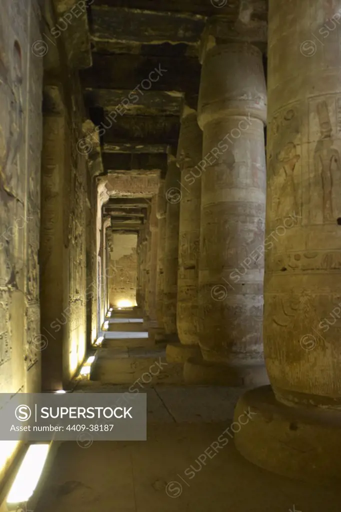 Egypt. Abydos. Temple of Seti I. New Kingdom. 19th Dynasty. The First Hypostyle Hall. 1292-1189 BC.