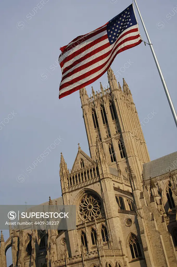 Washington National Cathedral (St. Peter and St. Paul Cathedral). 20th century. Exterior. Washington D.C. United States.