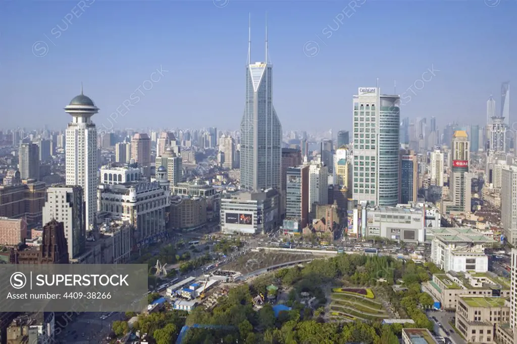 China. Shanghai. People's Square. Overview.