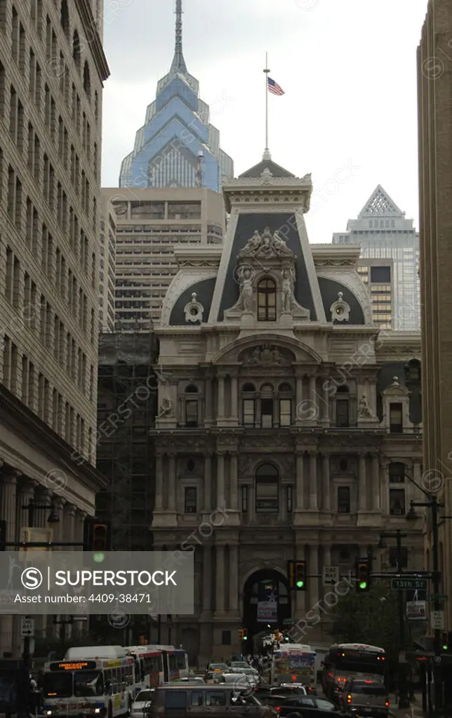 United States. Pennsylvania. Philadelphia. City Hall. Built between 1871-1901. Exterior.