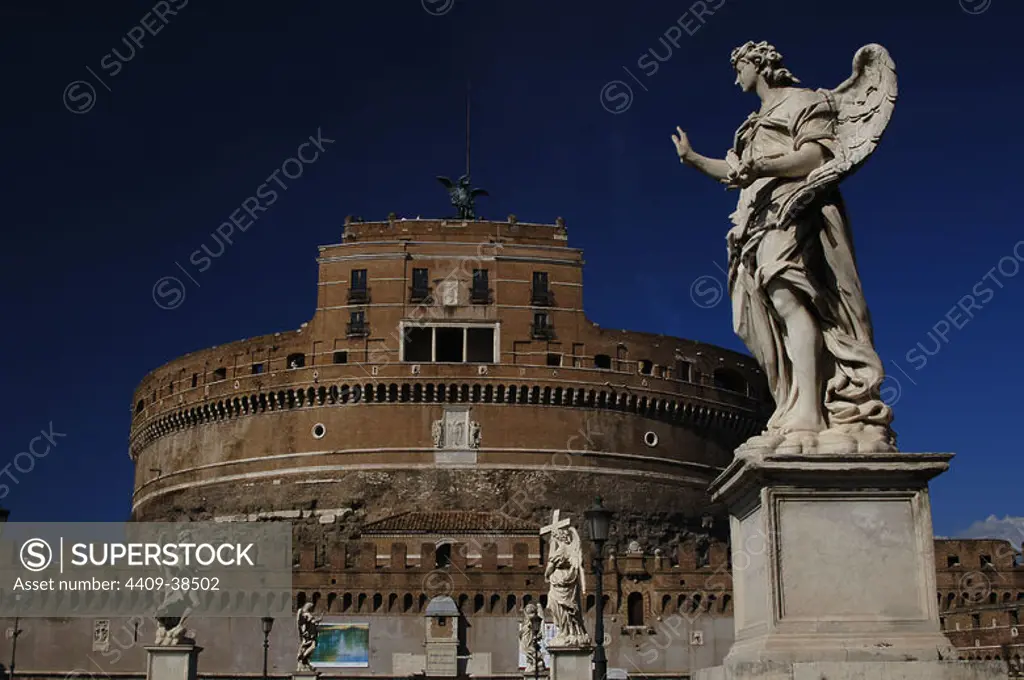 Italy. Rome. Mausoleum of emperor Hadrian or Castle Sant'Angelo. 2nd. century A.C.