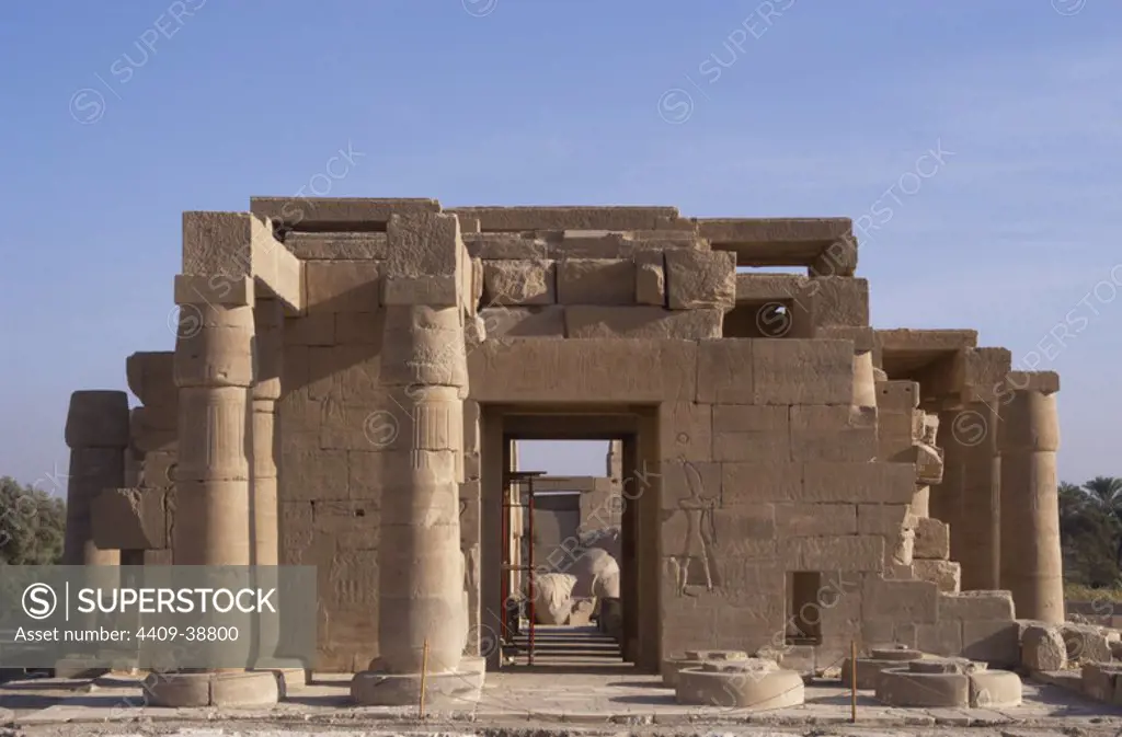 Ramesseum. Nineteenth dynasty. New Kingdom. 13th century B.C. Valley of the Kings. Luxor. Egypt.