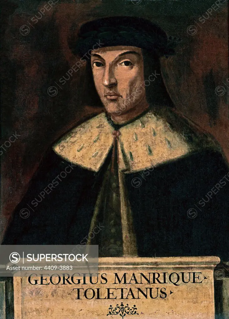 Portrait of Jorge Manrique (1440-1479). Spanish Poet. Toledo, House of Culture. Author: Juan de Borgona. Location: CASA DE LA CULTURA. Toledo. SPAIN.