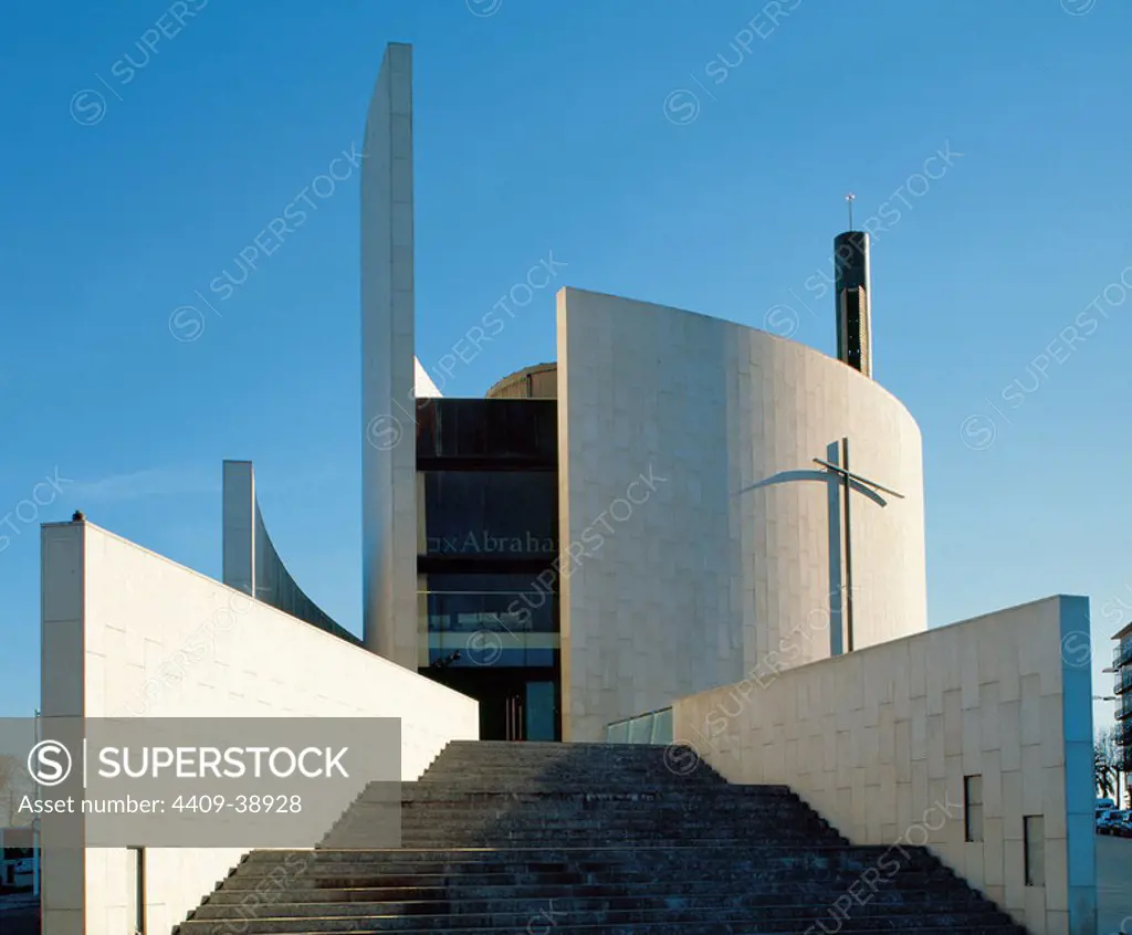 Spain. Catalonia. Barcelona. Saint Abraham church built by Jospeh Benedito. Inaugurated in June 1992 to host the celebrations of different religions during the Olympic Games.