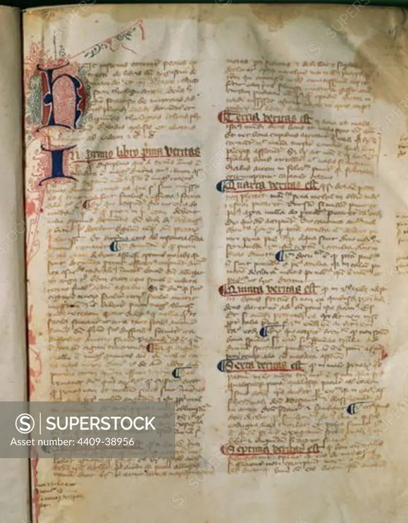 Miscellany. Incunabula. 15th century. Manuscript 143, folio 1. Chapter Archive of Tortosa. Catalonia. Spain.