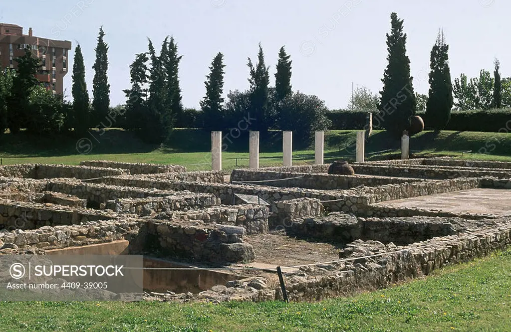 Roman Villa of Torre Llauder (1st century BC - 3rd century AD). Remains. Near Mataro, province of Barcelona, Catalonia, Spain.