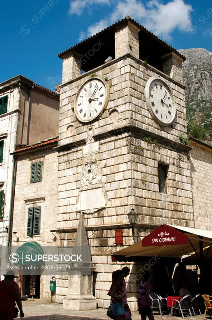Clock Tower. Year 1602. Kotor. Republic of Montenegro.