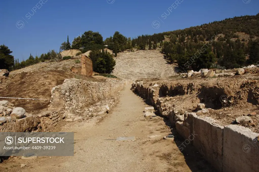 Greece. Argos. Greco-Roman Theatre. Ruins. Peloponnese Region.