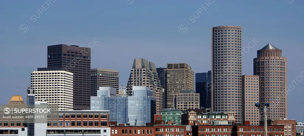 United States. Boston. Skyline. Massachusetts..