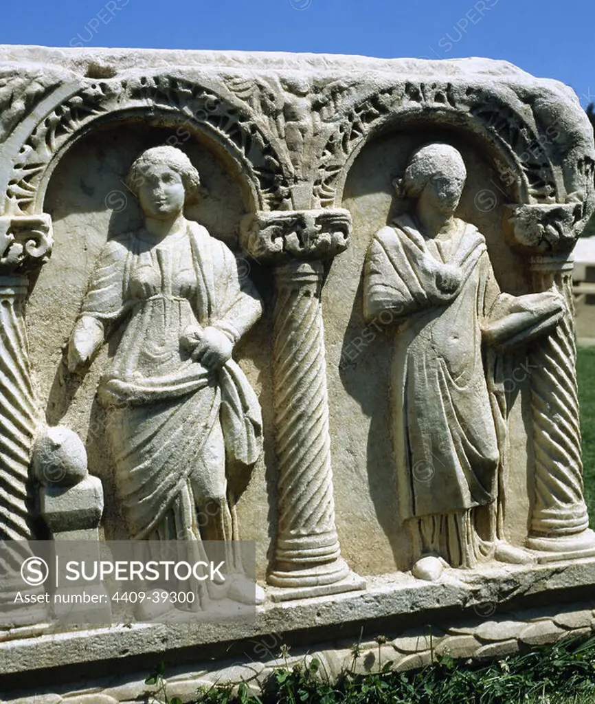 Sarcophagus depicting Greek Muses. Aphrodisias. Turkey.