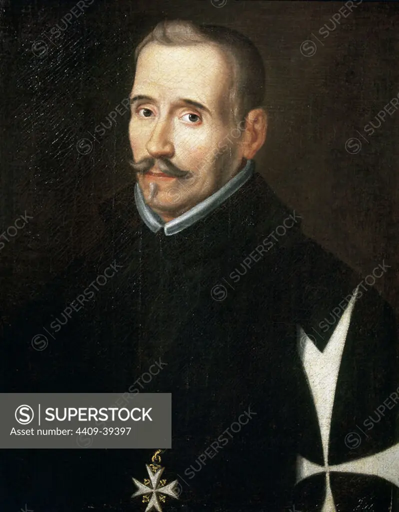 VEGA Y CARPIO, Félix Lope de (1562-1635). Escritor español. Oleo de Eugenio Caxes. Museo Lázaro Galdiano. Madrid. España.
