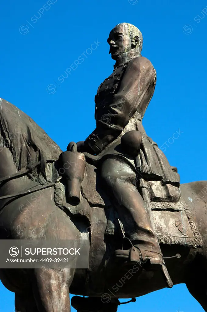 Grgey, Artur (1818-1916). Hungarian army officer and hero of the Hungarian Revolution of 1848-1849. Equestrian Statue. Budapest. Hungary.
